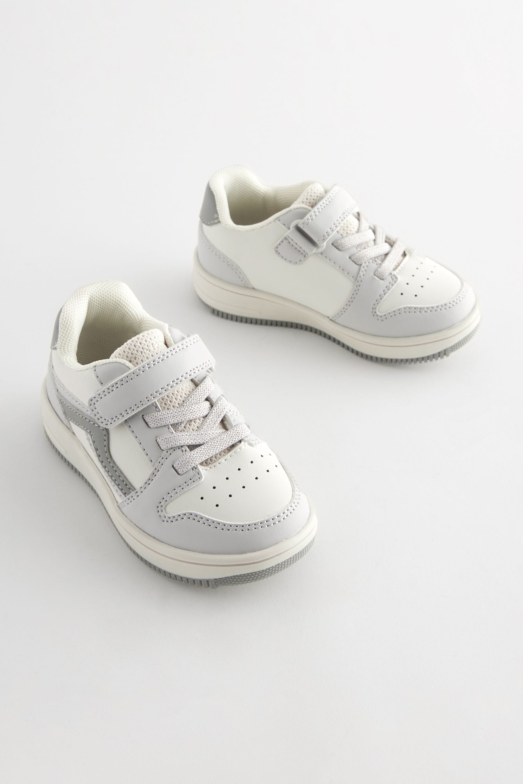 Buy Grey Touch Fastening Elastic Lace Trainers from the Next UK online shop