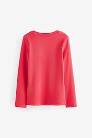 Red 1 Pack Long Sleeve Ribbed Top (3-16yrs) - Image 6 of 7