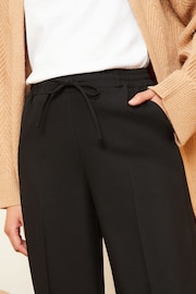 Love & Roses Black Petite Elasticated Waist Wide Leg Tailored Trousers - Image 2 of 4