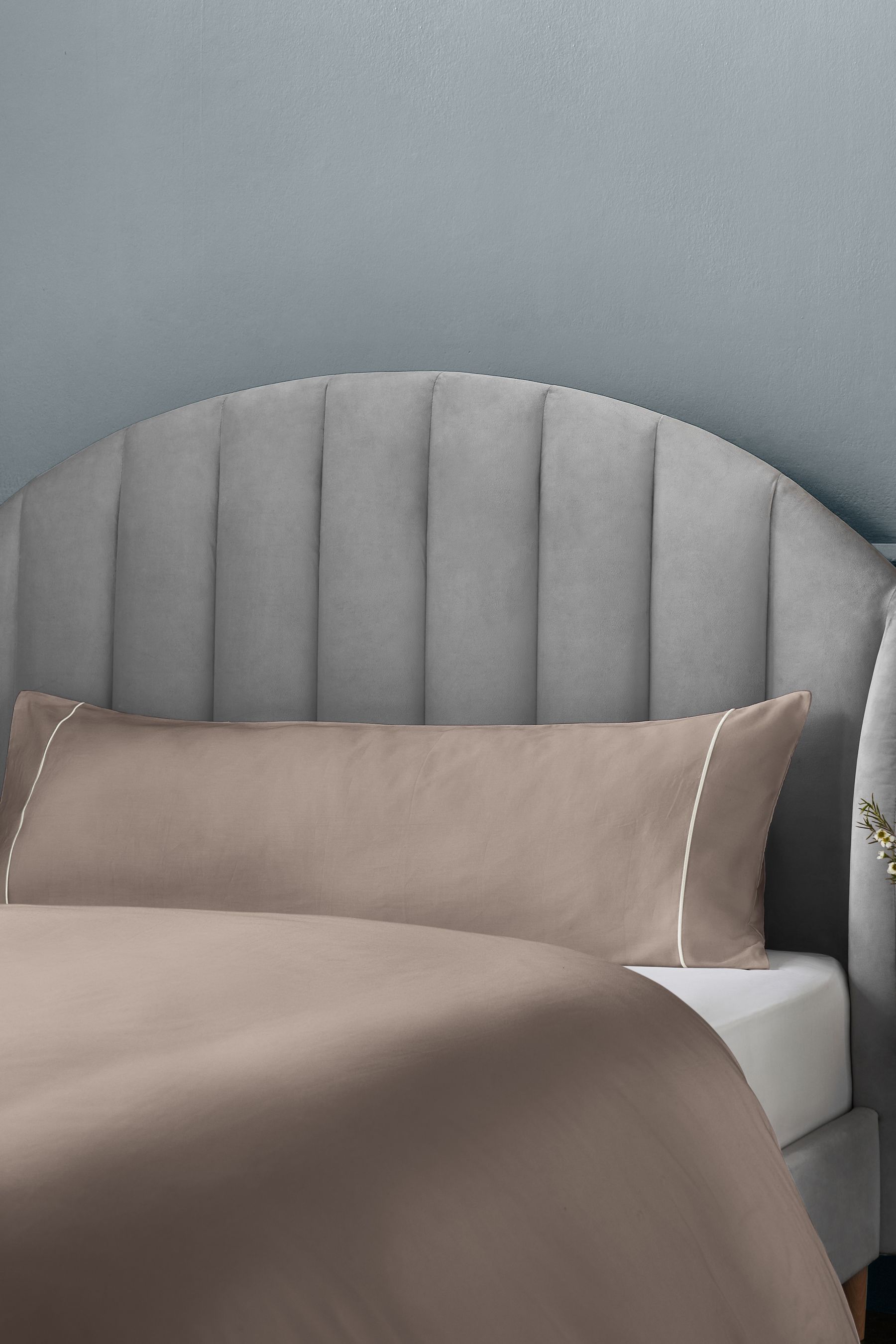 Buy Mink Brown Large 300 Thread Count Collection Luxe 100 Cotton Bolster Pillowcase from Next Luxembourg
