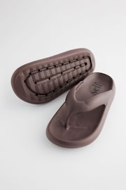 Chocolate Brown self. Chunky Flip Flops - Image 4 of 6