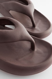 Chocolate Brown self. Chunky Flip Flops - Image 5 of 6