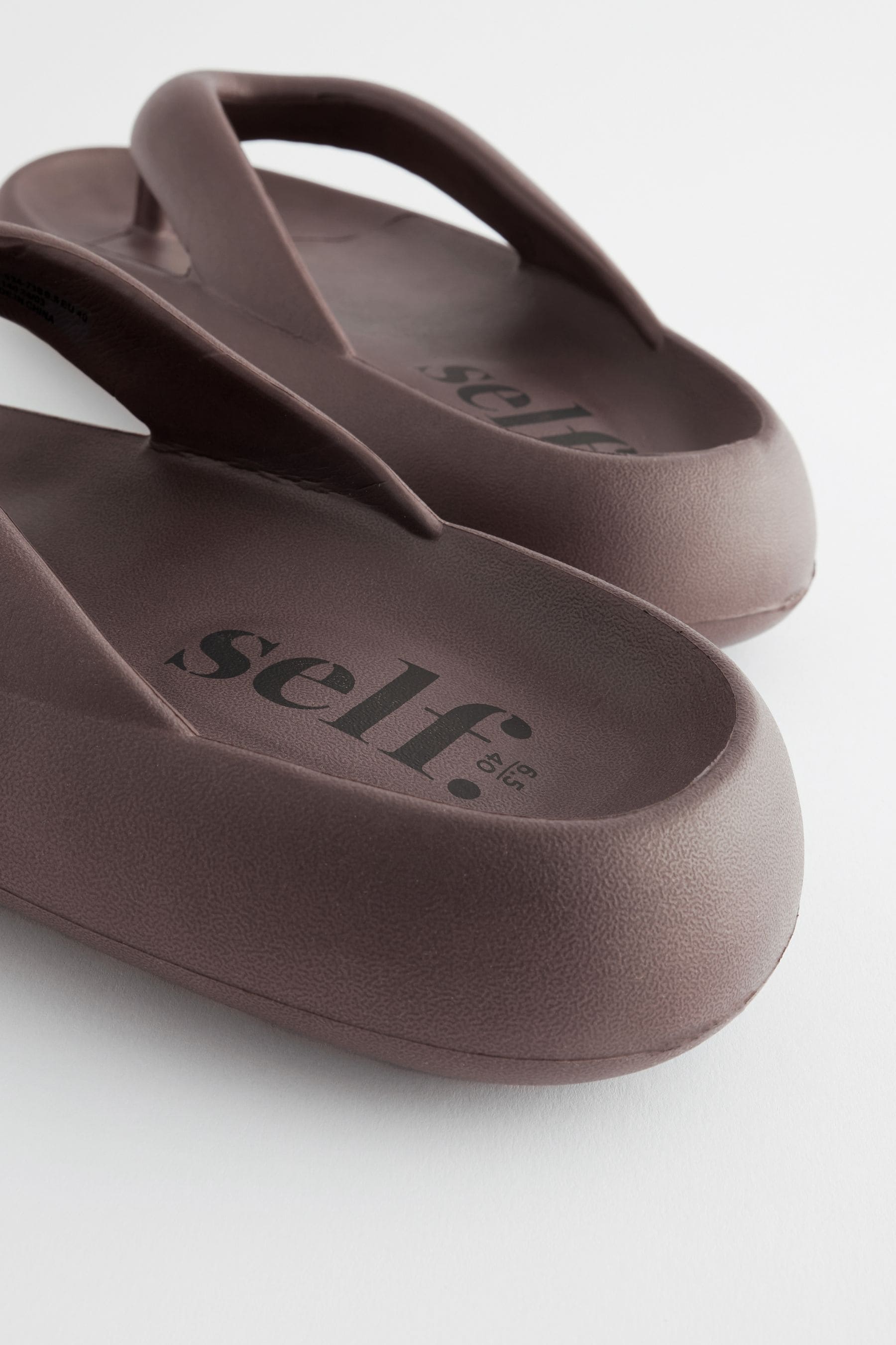 Buy Chocolate Brown self. Chunky Flip Flops from Next United Arab Emirates