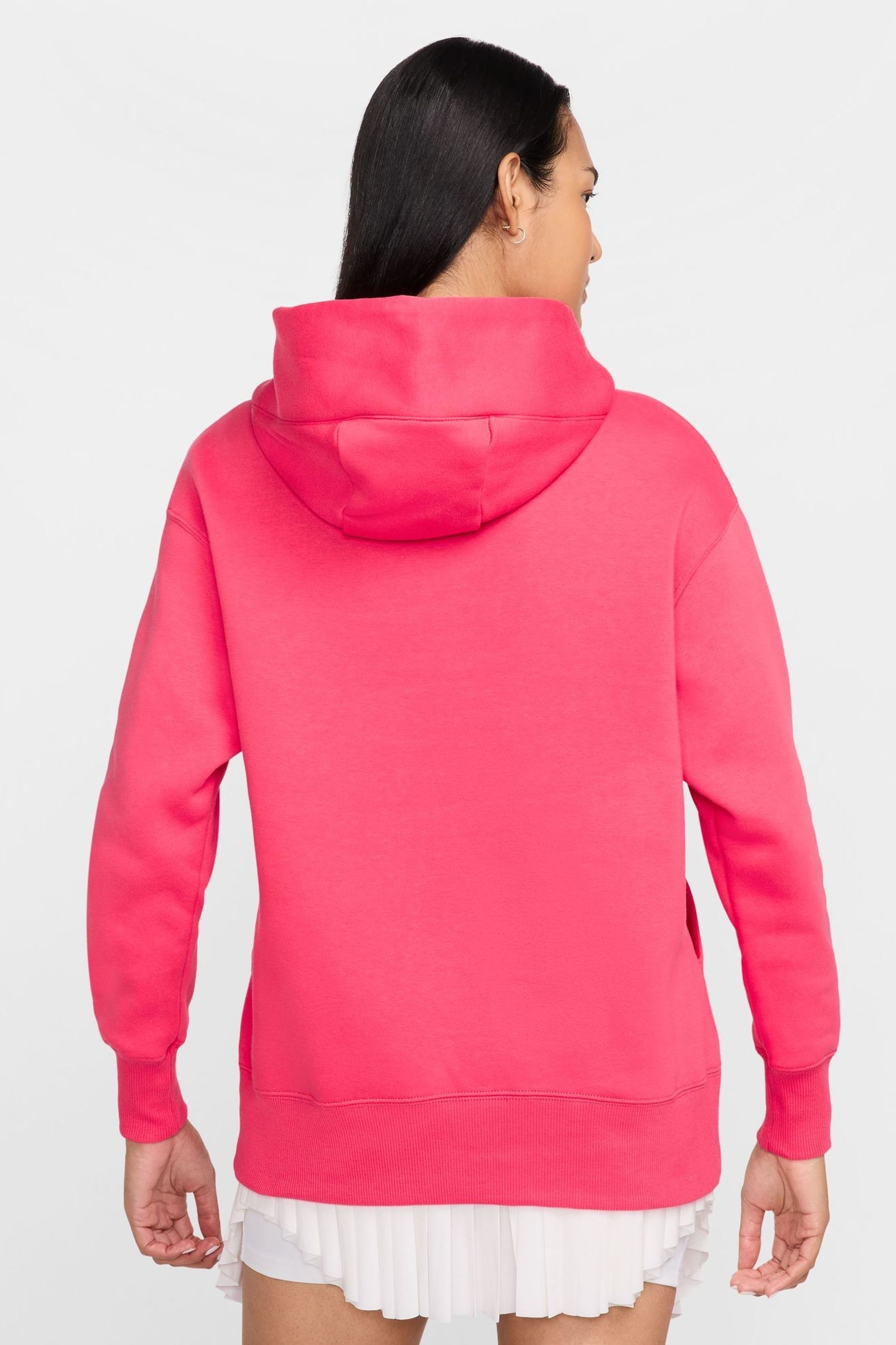 Buy Nike Pink Sportswear Phoenix Fleece Oversized Mini Swoosh Pullover Hoodie from the Next UK online shop