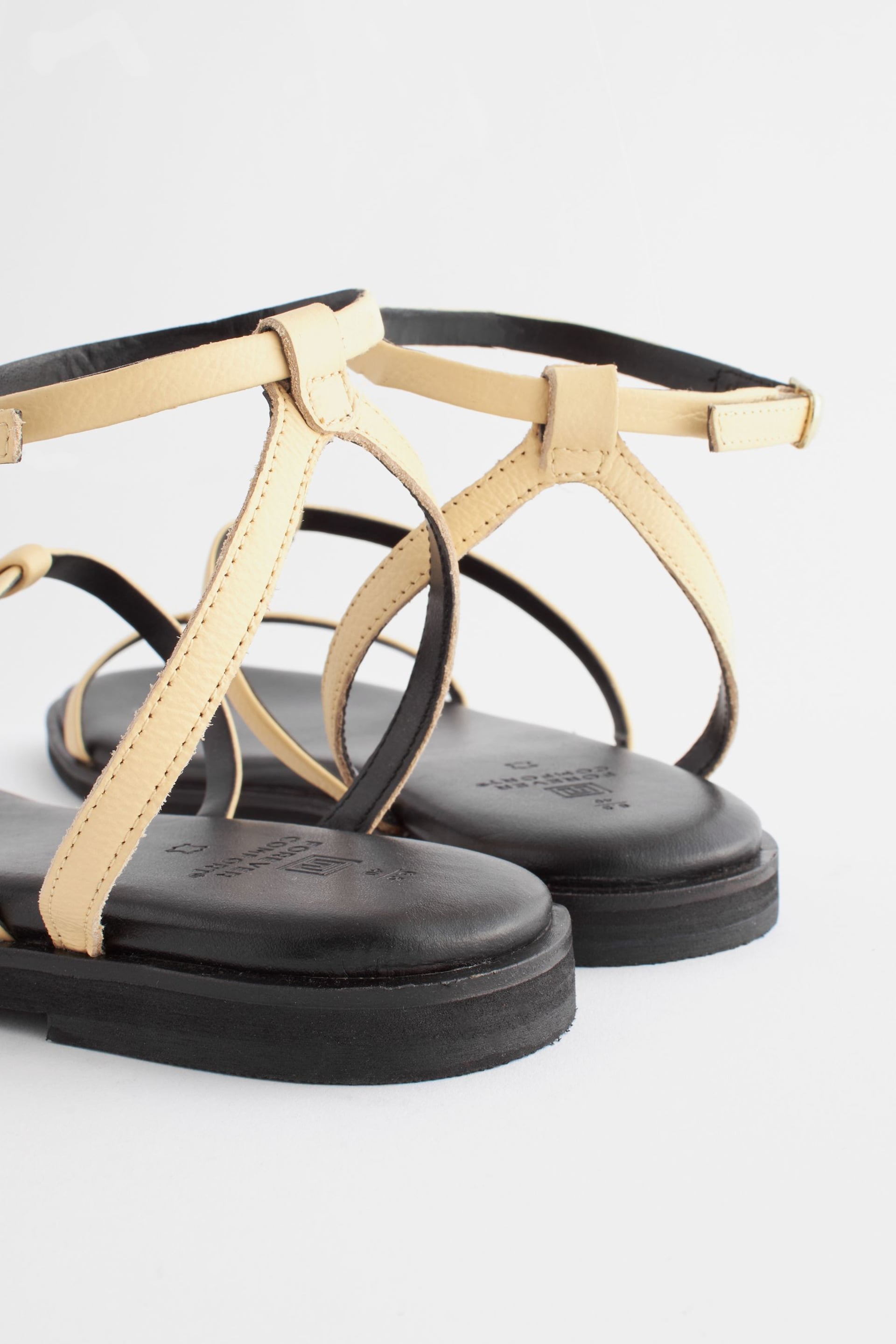 Light Yellow Regular/Wide Fit Forever Comfort® T-Bar Sandals - Image 3 of 5