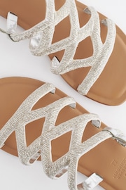 White Regular/Wide Fit Forever Comfort® Beaded Slingback Sandals - Image 6 of 6