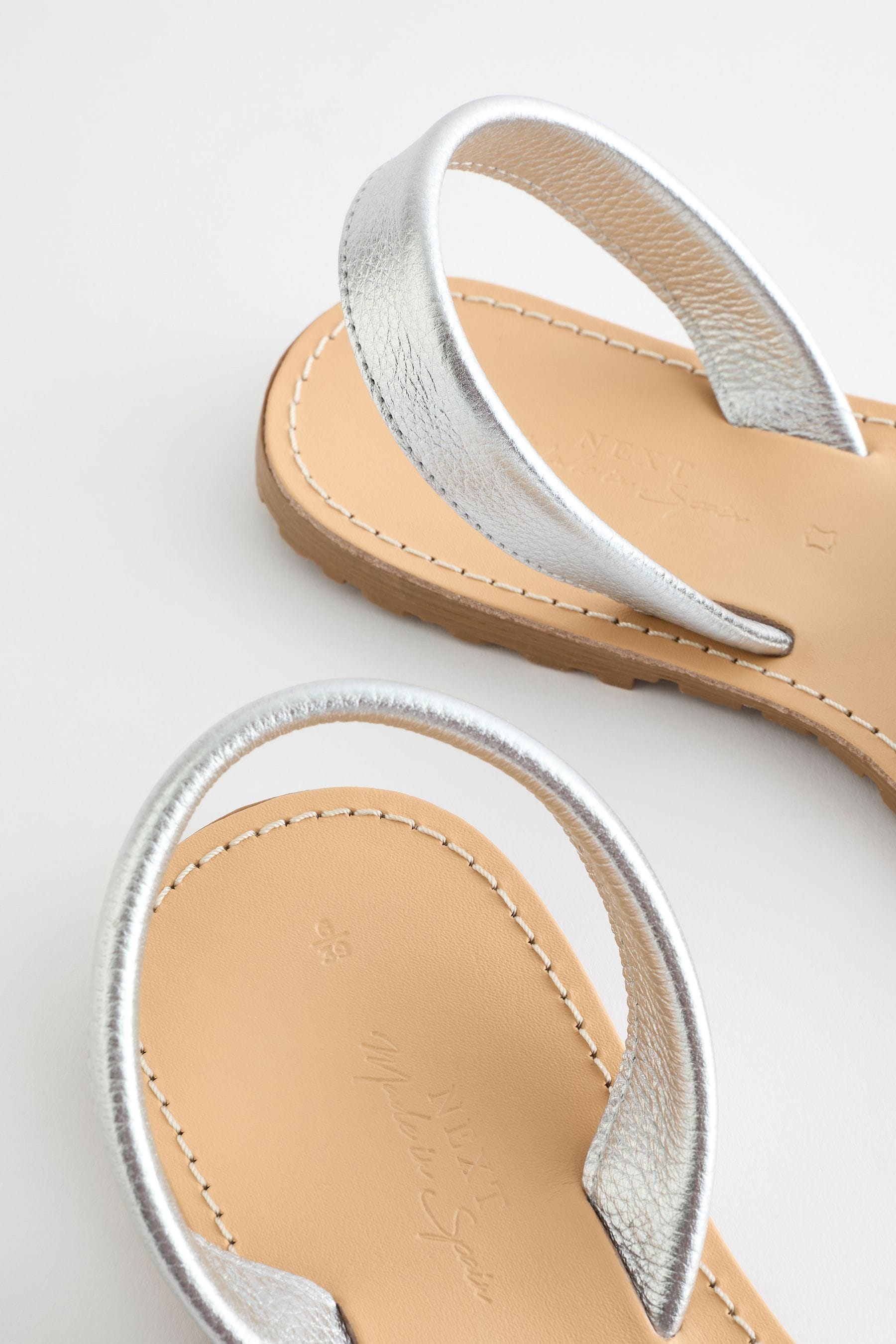 Silver beach sandals discount