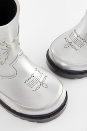 Silver Western Wellies - Image 5 of 5