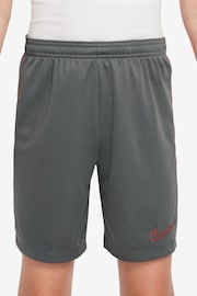 Nike Iron Grey/Dragon Red Kids Dri-FIT Academy23 Football Shorts - Image 1 of 4