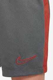 Nike Iron Grey/Dragon Red Kids Dri-FIT Academy23 Football Shorts - Image 3 of 4