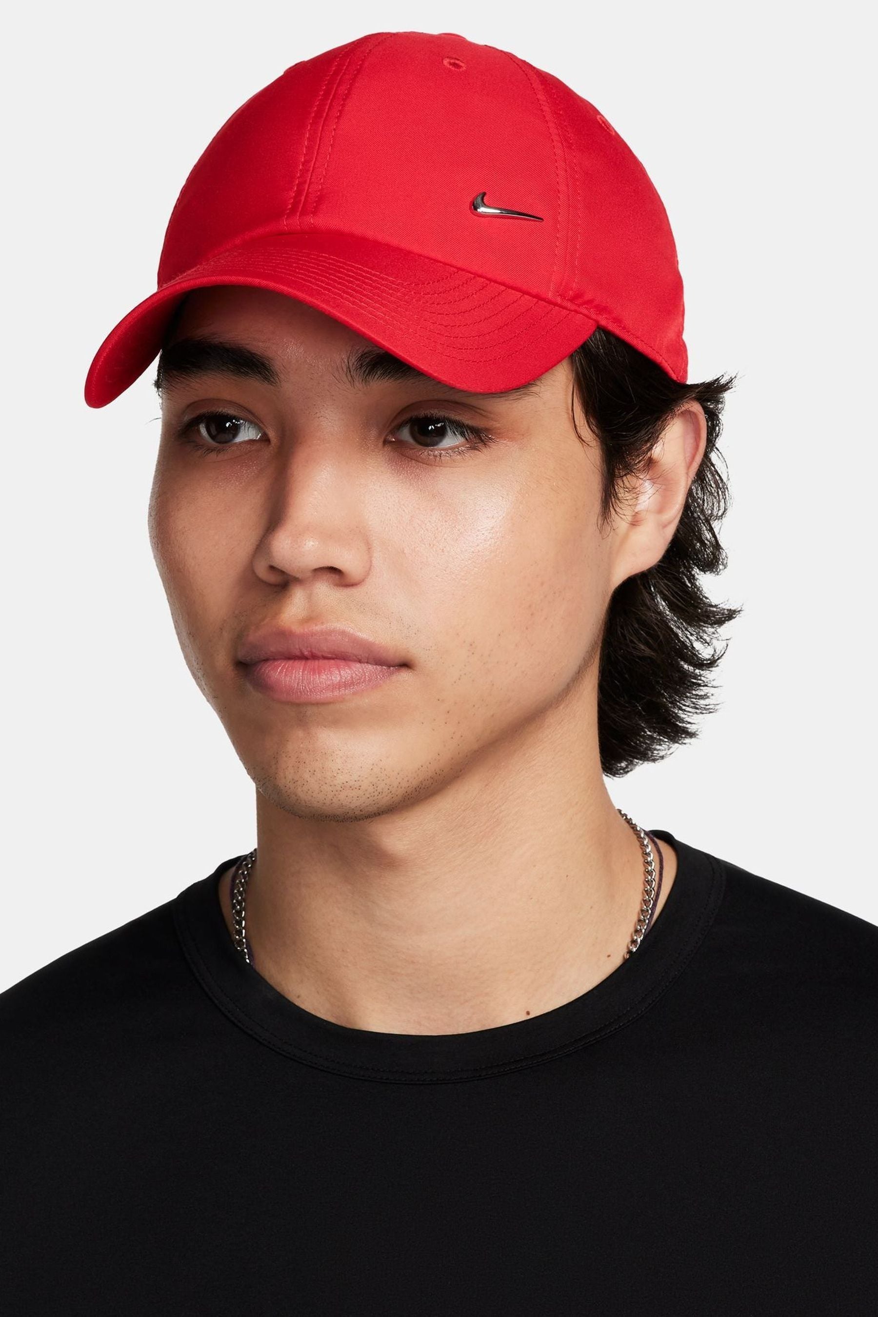 Buy Nike Red Dri FIT Club Unstructured Metal Swoosh Cap from the Next UK online shop
