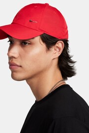 Nike Red Dri-FIT Club Unstructured Metal Swoosh Cap - Image 3 of 6