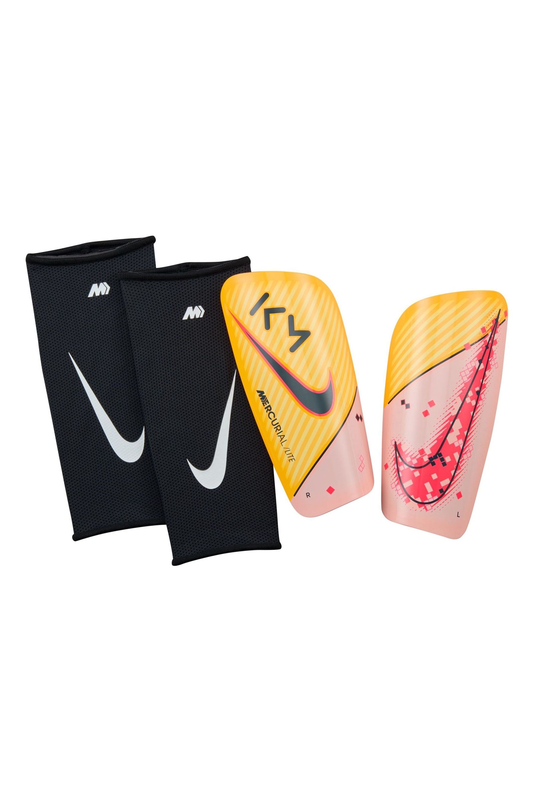 Buy Nike Orange Kylian Mbappe Mercurial Lite Football Shin Guards from the Next UK online shop