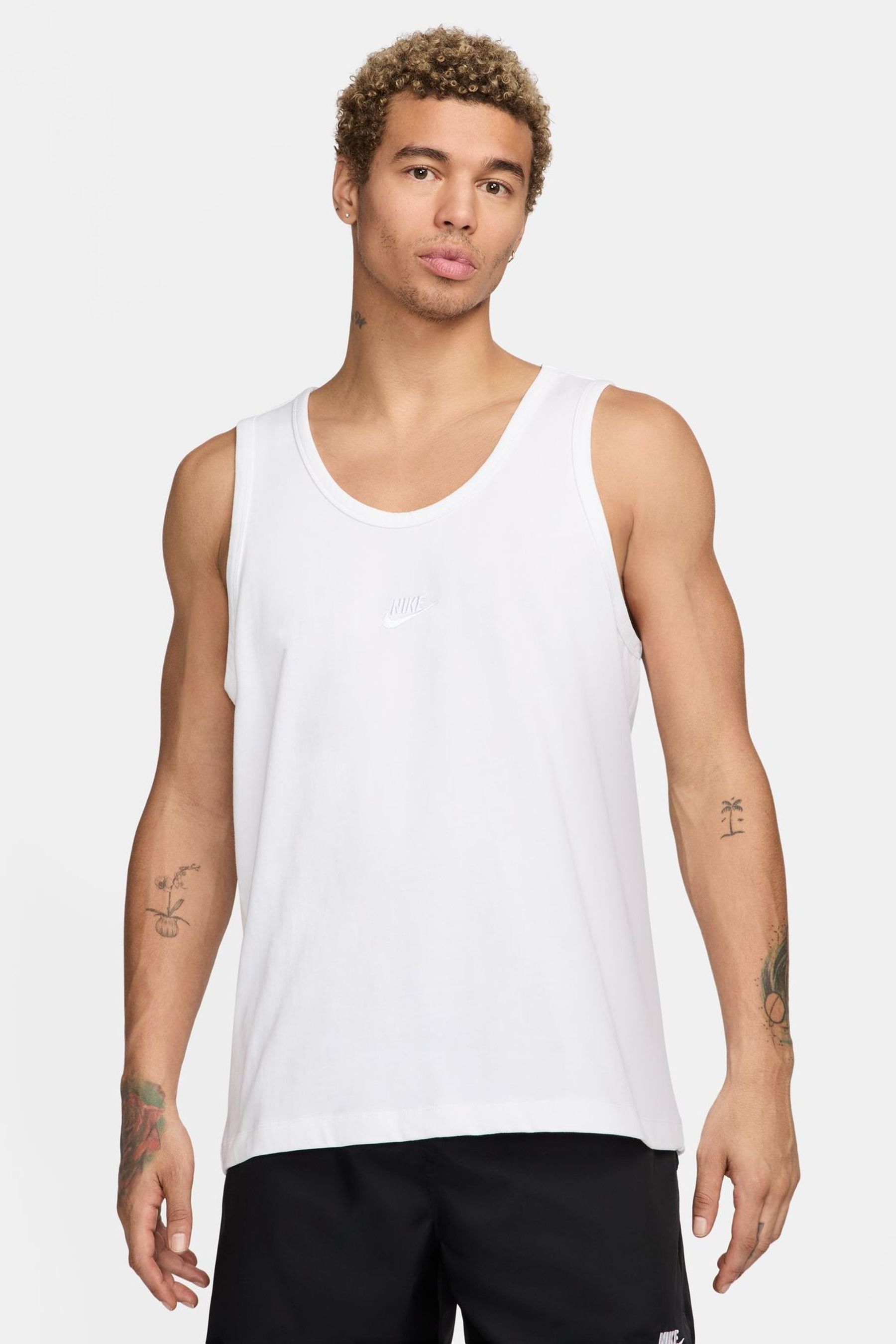 Buy Nike White Sportswear Premium Essentials 100 Cotton Vest from Next Gibraltar