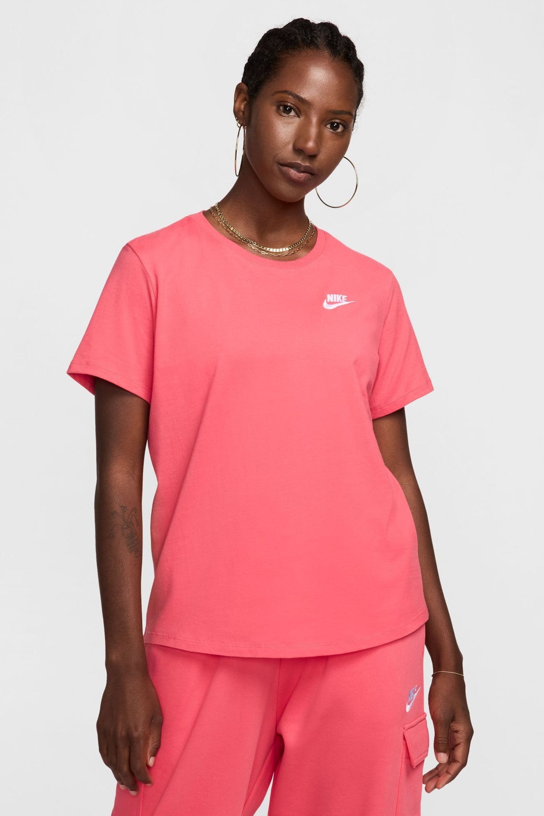 Pink womens nike shirt best sale