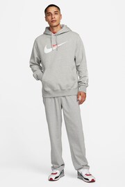 Nike Grey Sportswear Club Knit Open-Hem Joggers - Image 7 of 9