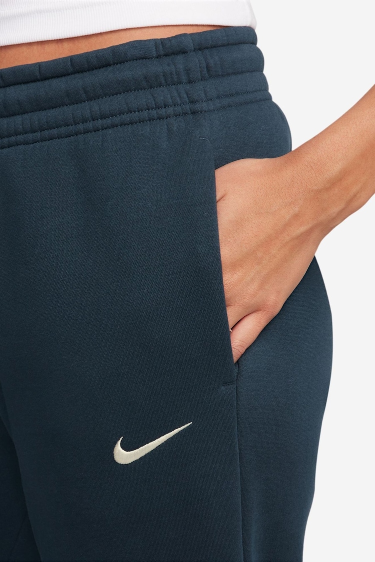 Nike Navy Phoenix Fleece Mid-Rise Joggers - Image 3 of 3