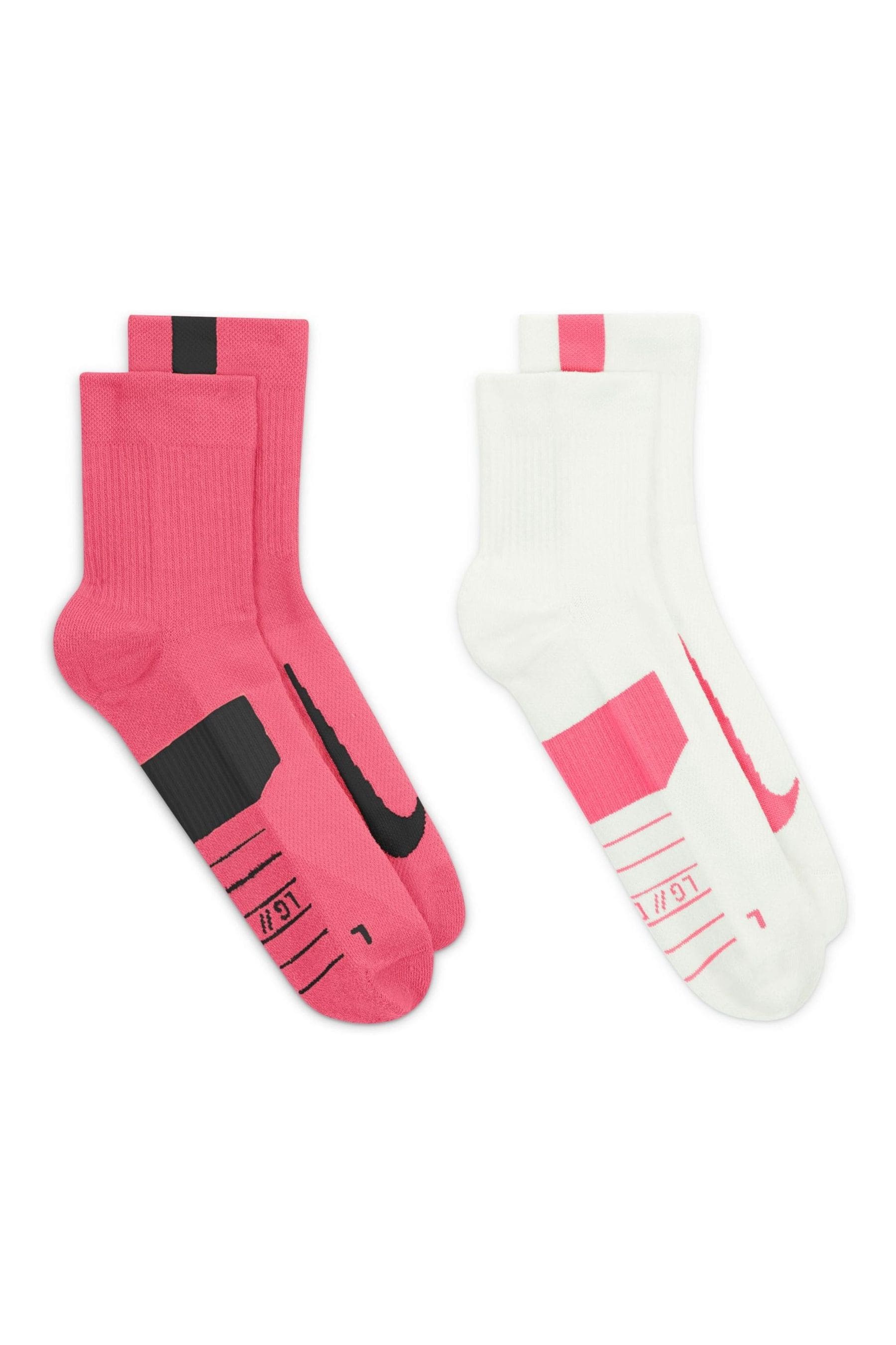 Buy Nike Pink Multiplier Running Ankle Socks 2 Pack from the Next UK online shop