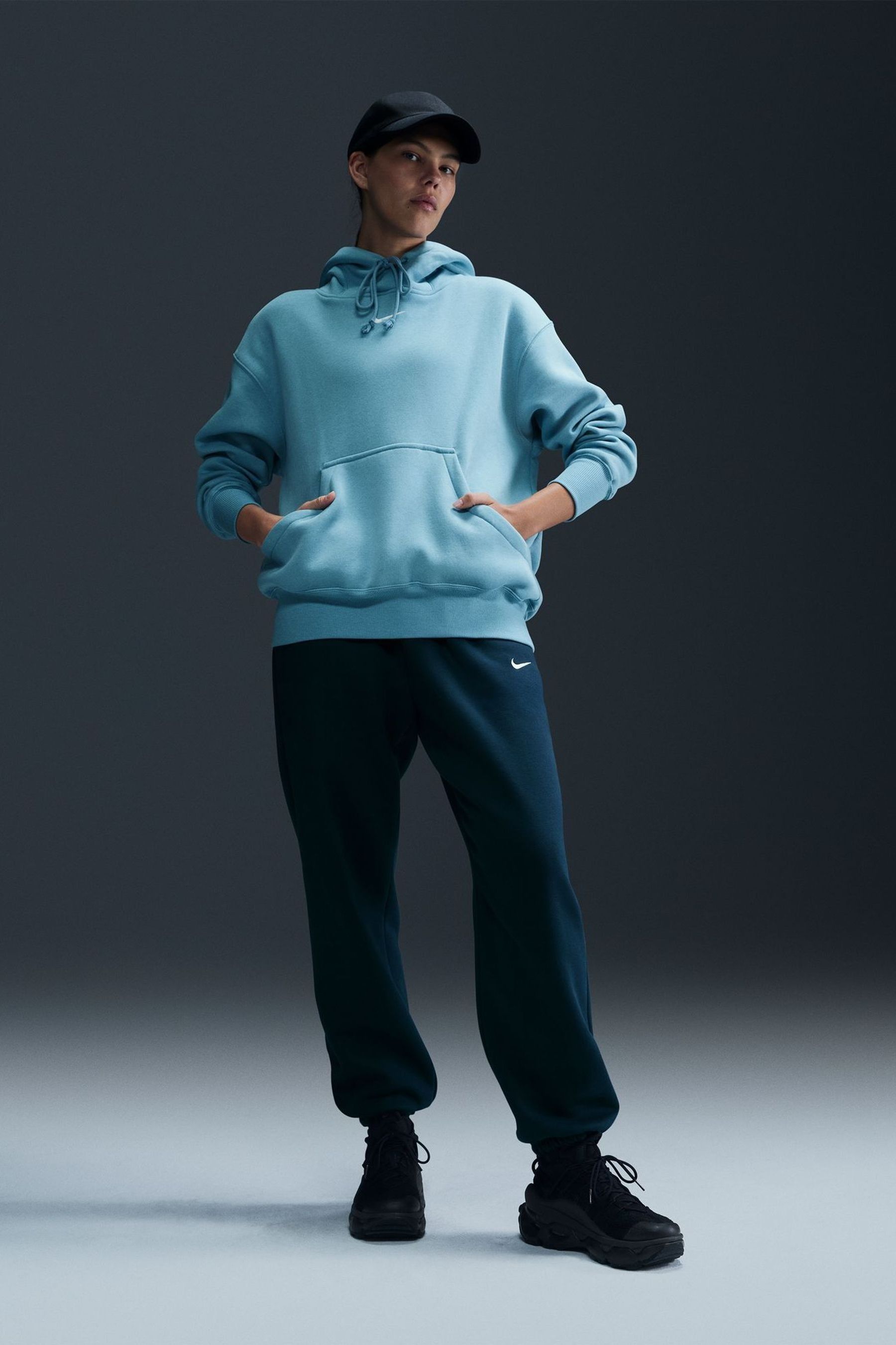 Buy Nike Navy Phoenix Fleece HighWaisted Oversized Joggers from Next Ireland