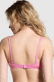 Victoria's Secret PINK Fuchsia Pink Lightly Lined Cotton Logo Bra - Image 2 of 3