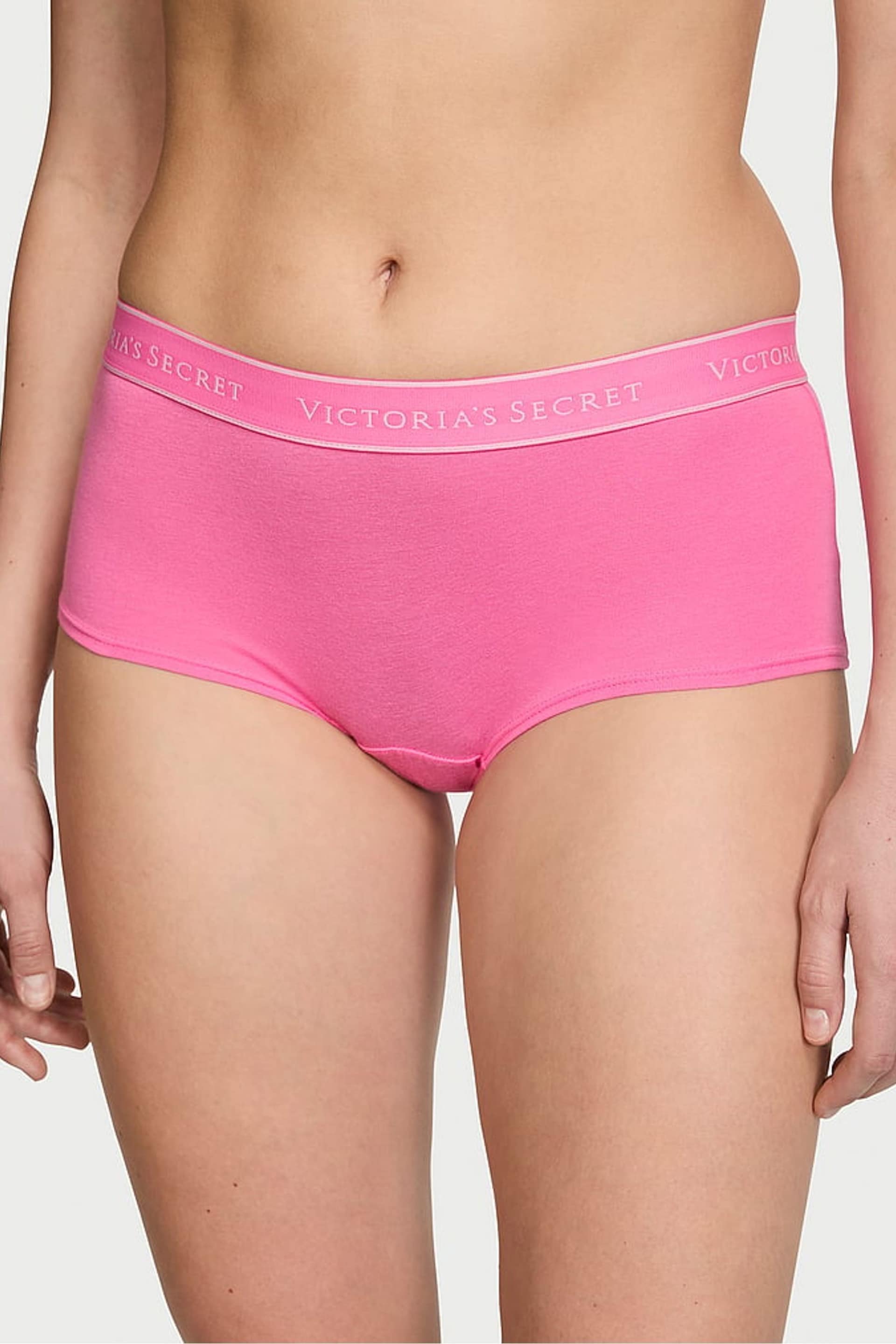 Victoria's Secret Hollywood Pink Short Logo Knickers - Image 1 of 3