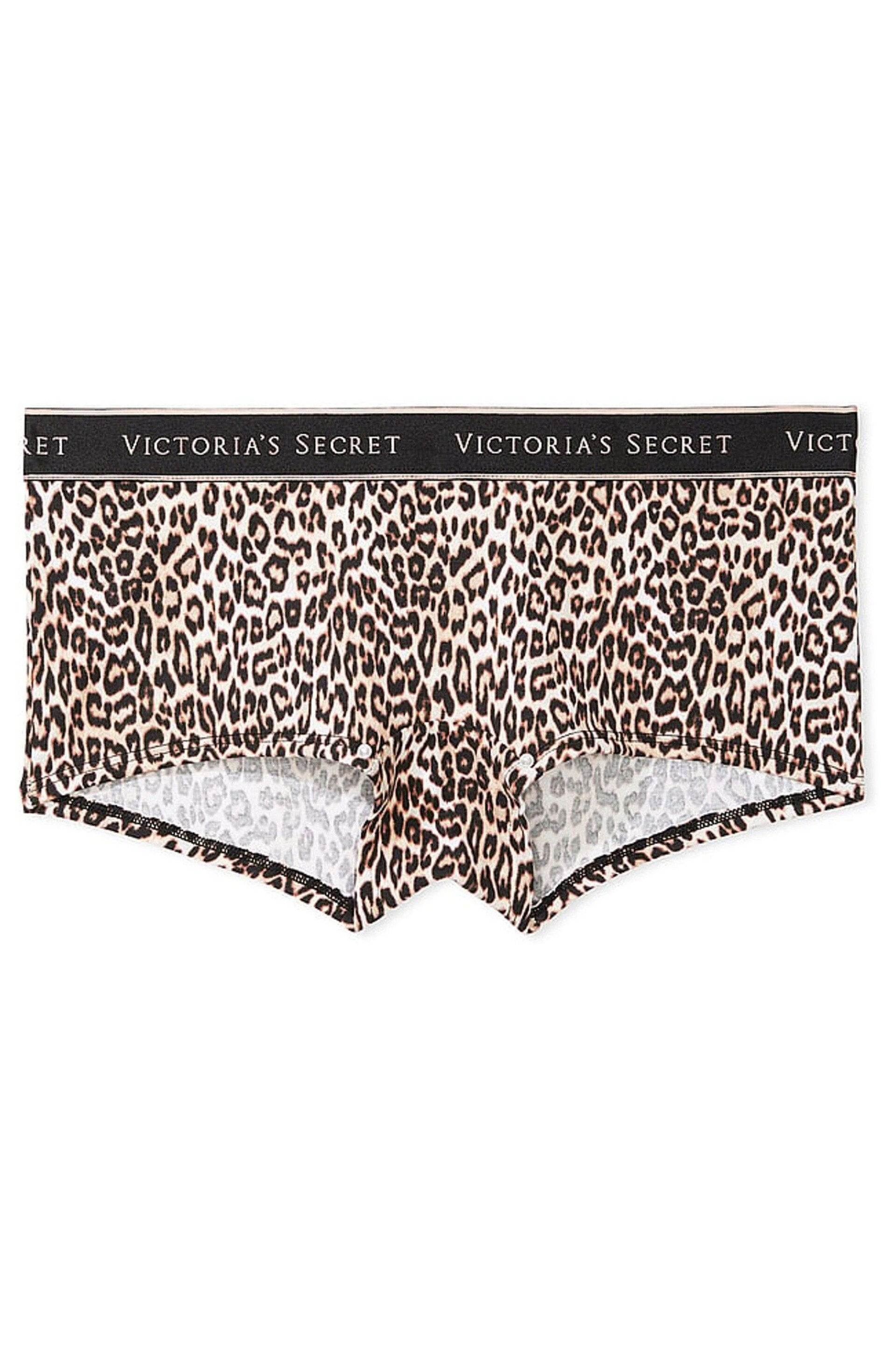 Victoria's Secret Leopard Brown Basic Instincts Short Logo Knickers - Image 3 of 3