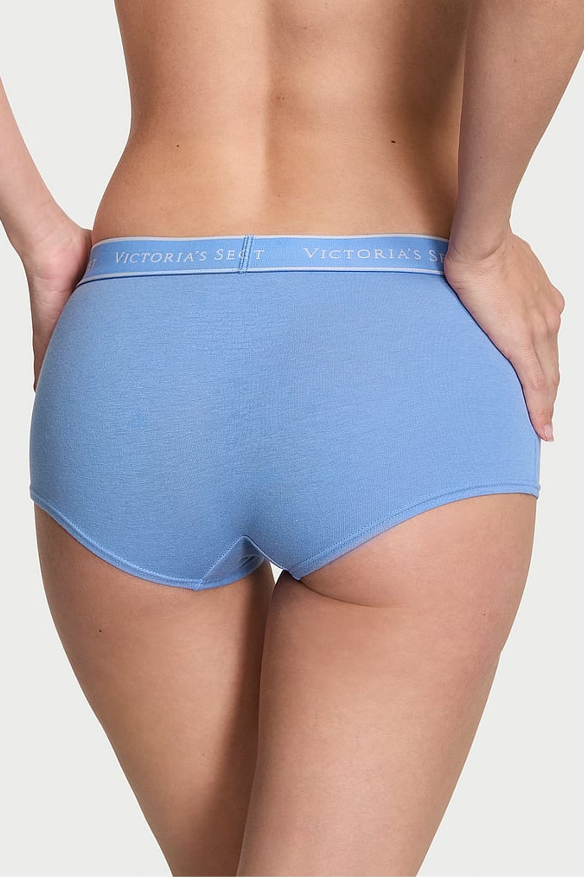 Victoria's Secret Blue Bonnet Short Logo Knickers - Image 2 of 3