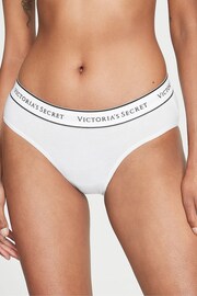 Victoria's Secret White Logo Hipster Knickers - Image 1 of 3