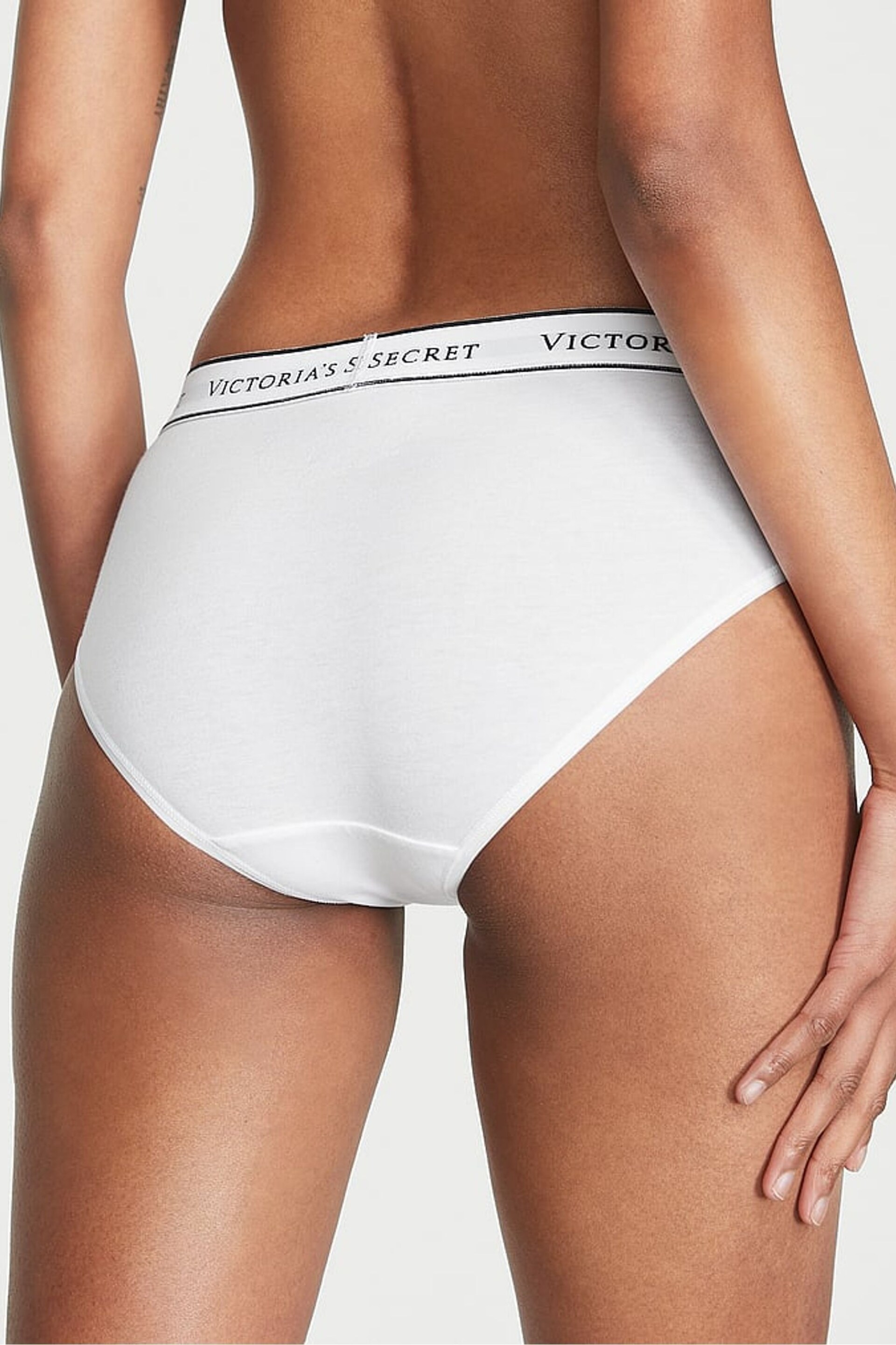 Victoria's Secret White Logo Hipster Knickers - Image 2 of 3