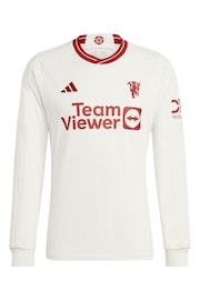adidas White Manchester United EPL Third Shirt 2023-24 - B.Fernandes 8 - Image 2 of 3