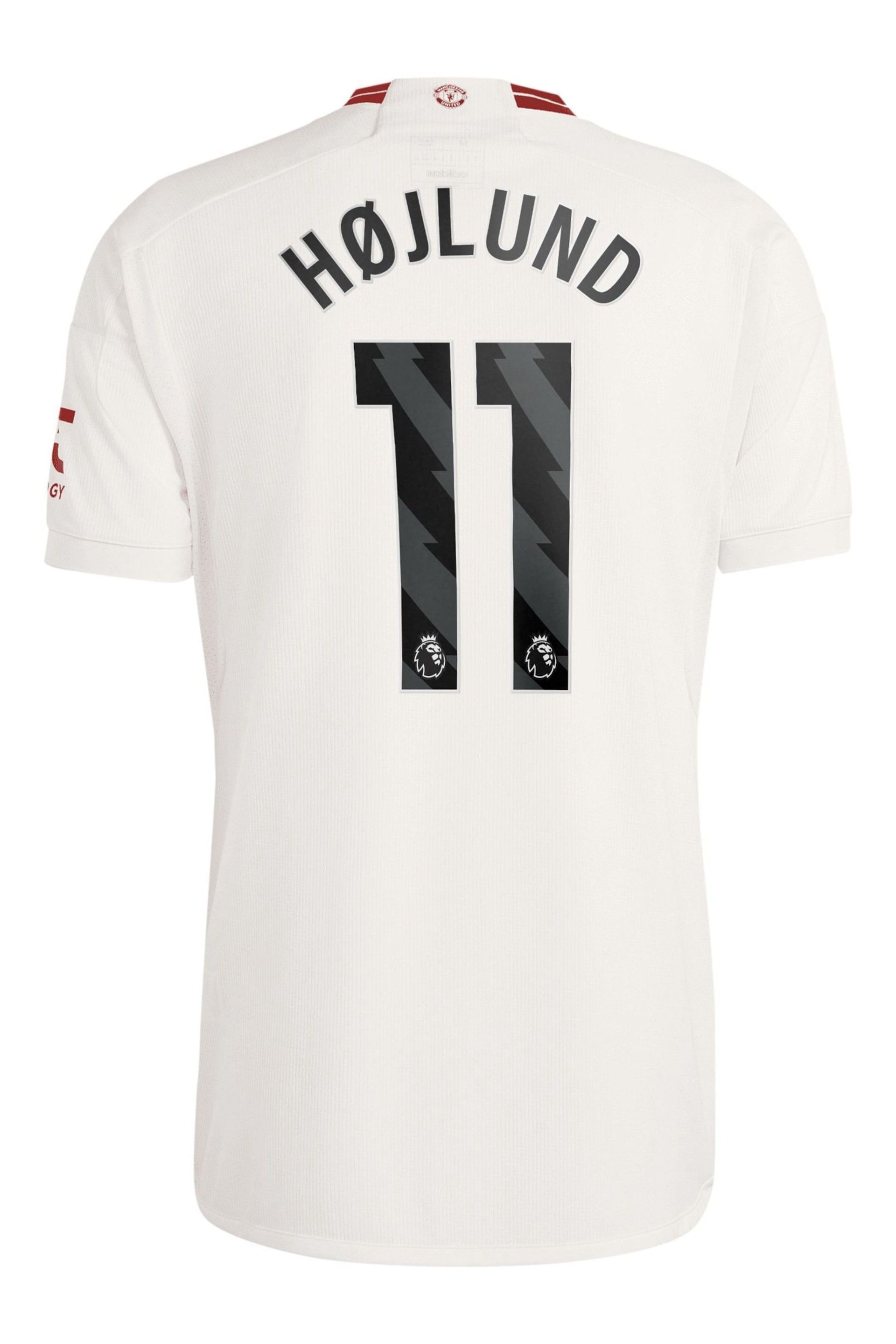 adidas White Manchester United EPL Third Shirt 2023-24 - Hojlund 11 - Image 3 of 3