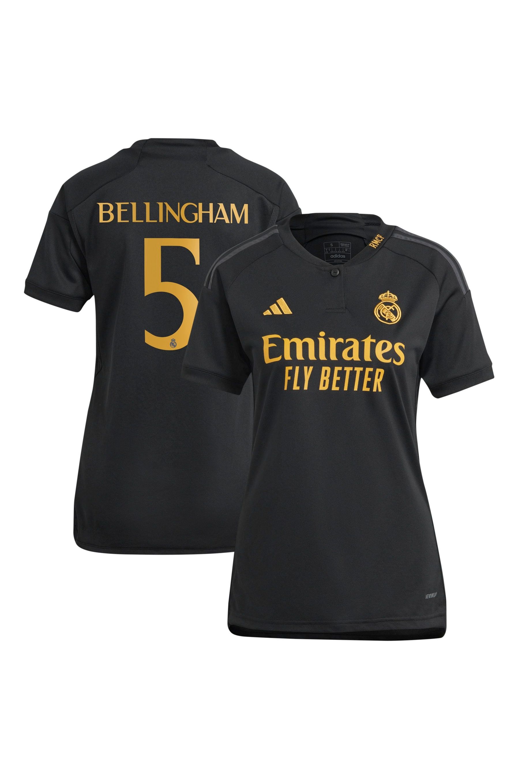 Buy adidas Black Real Madrid Third Shirt 2023 24 Bellingham 5 Womens from Next Luxembourg