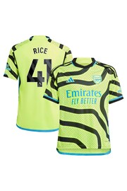 adidas Yellow Arsenal Away Shirt 2023-24 - Rice 41 Kids - Image 1 of 3