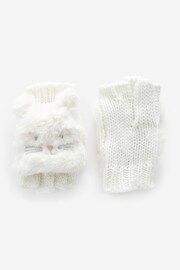 Angels By Accessorize Natural Fluffy Bunny Capped Gloves - Image 1 of 1