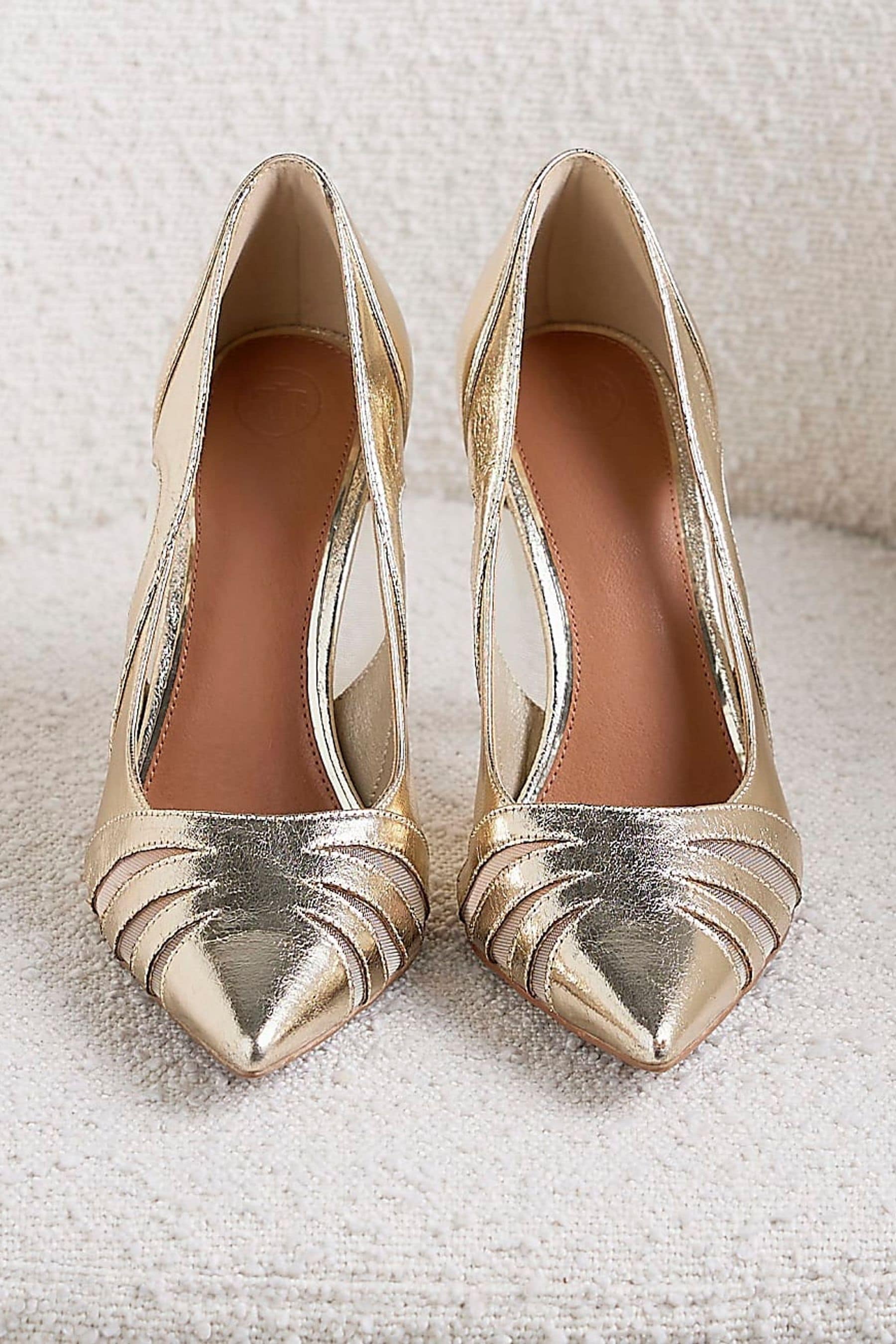 River island gold shoes sale online