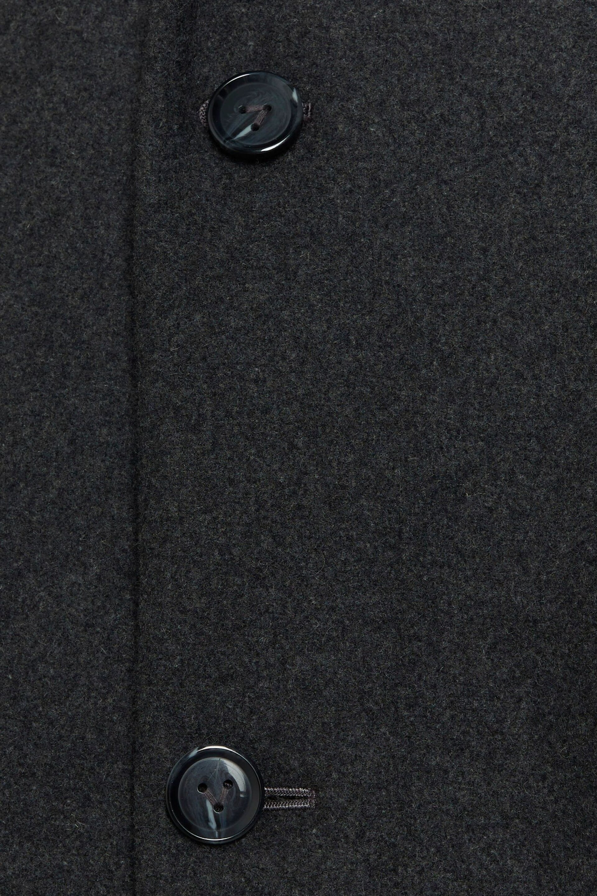 River Island Grey Regular Fit Wool Blend Longline Coat - Image 4 of 4