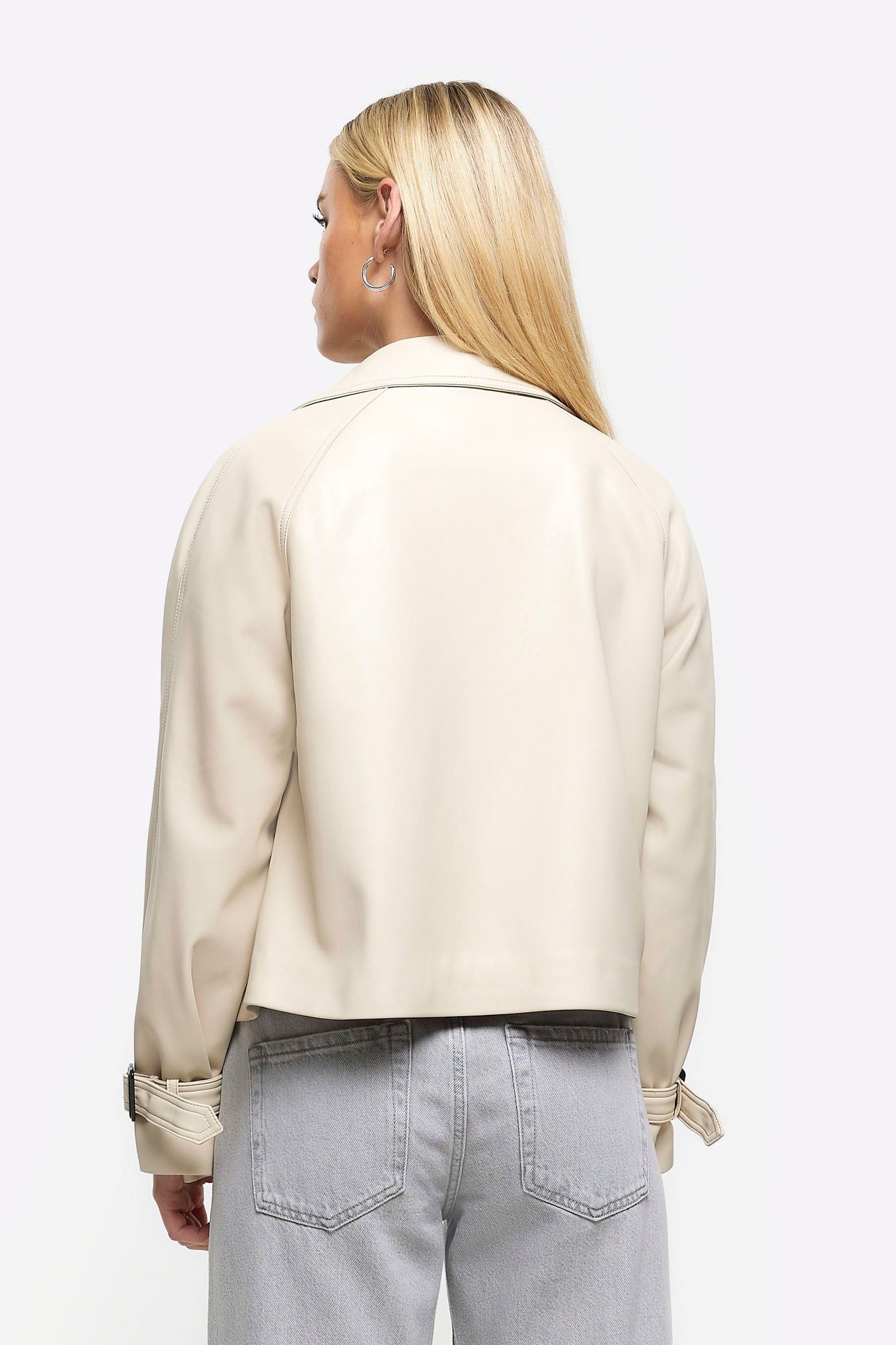 River island petite leather jacket online