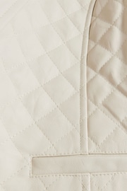 River Island Natural Faux Leather Quilted Blazer - Image 4 of 4