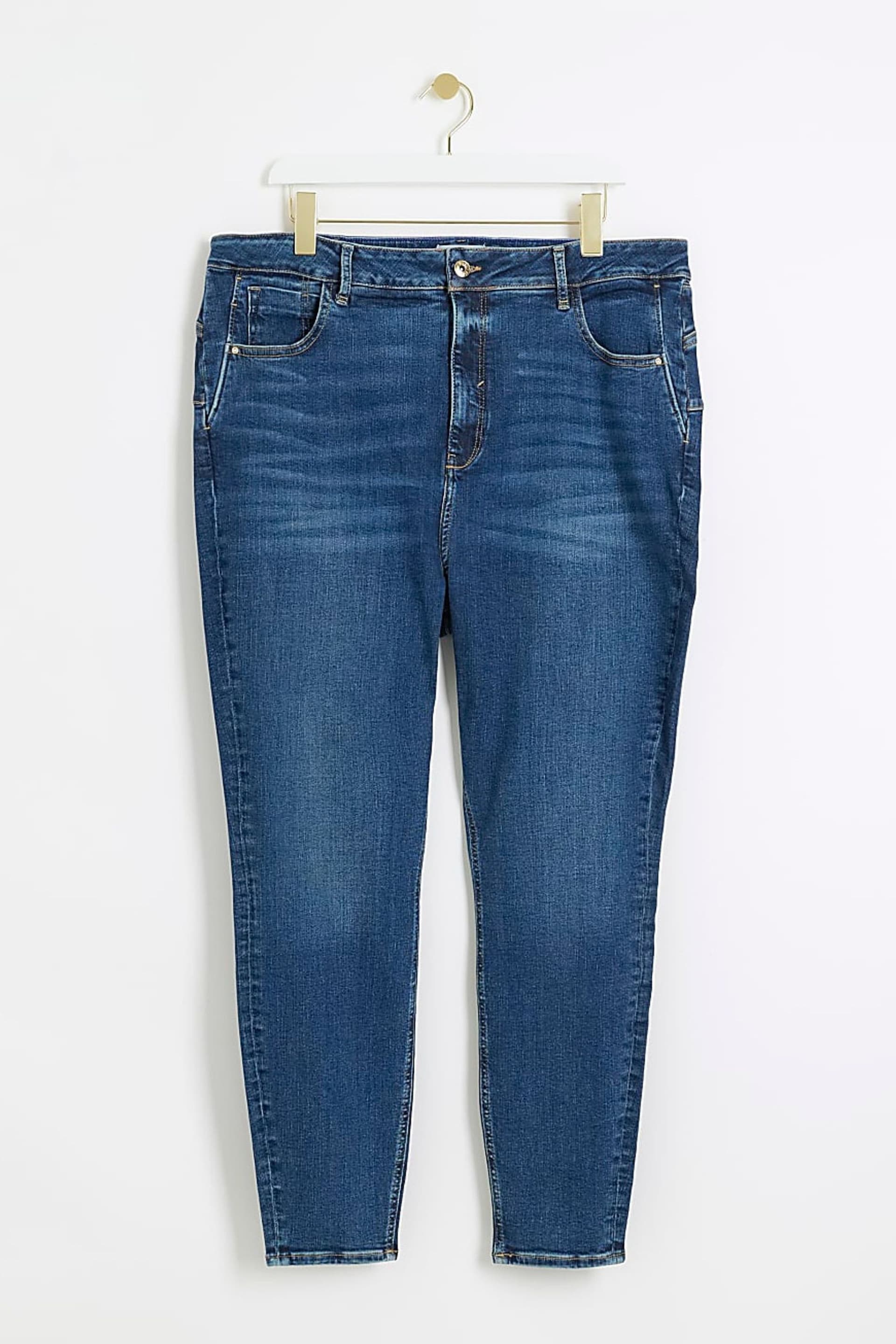 River Island Blue Curve Bum Sculpt Skinny Jeans - Image 5 of 7