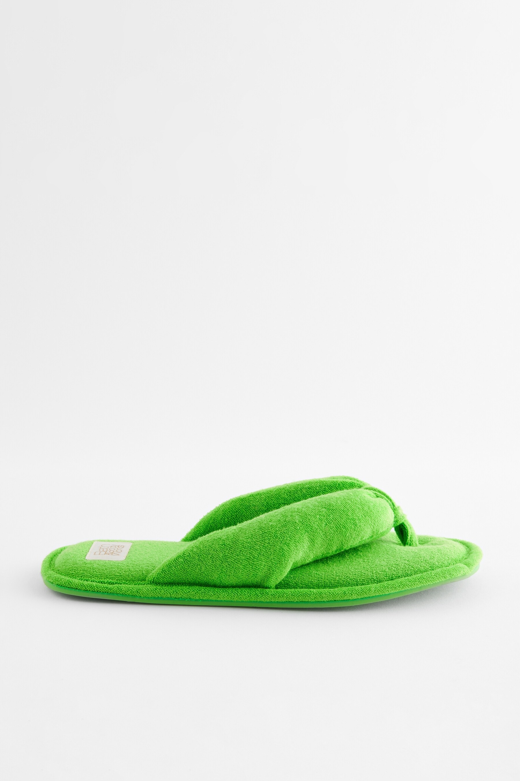 Buy Bath Body Works Lime Green Towelling Toe Thong Slippers from the Next UK online shop