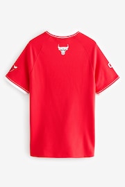 Red Chicago Bulls 100% Cotton NBA Jersey Dress (3-16yrs) - Image 7 of 8