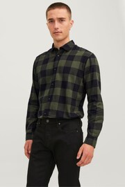 JACK & JONES Green Button Up Shirt - Image 1 of 7