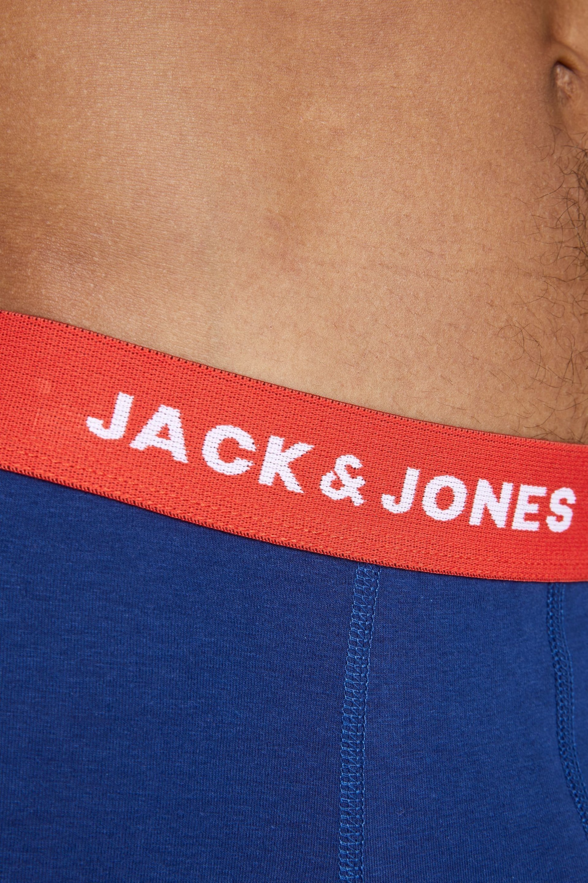 JACK & JONES Blue Boxer Shorts 5 Pack - Image 11 of 11