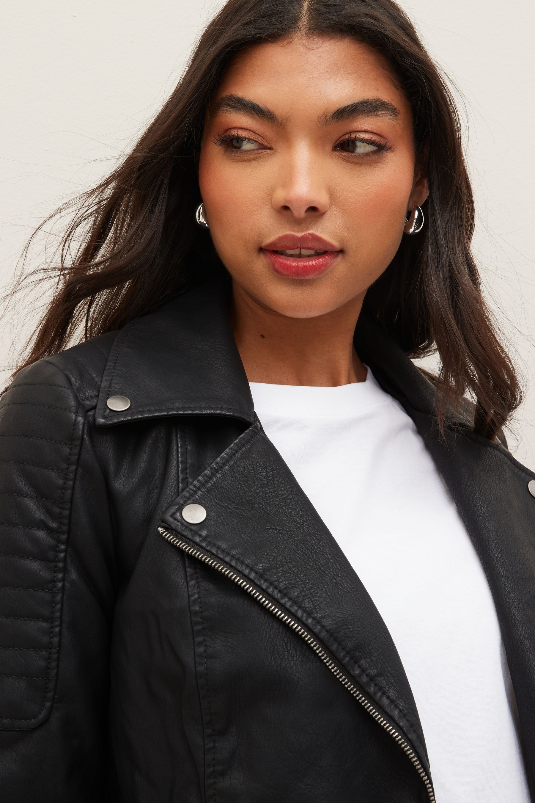 Noisy may leather look jacket 2025