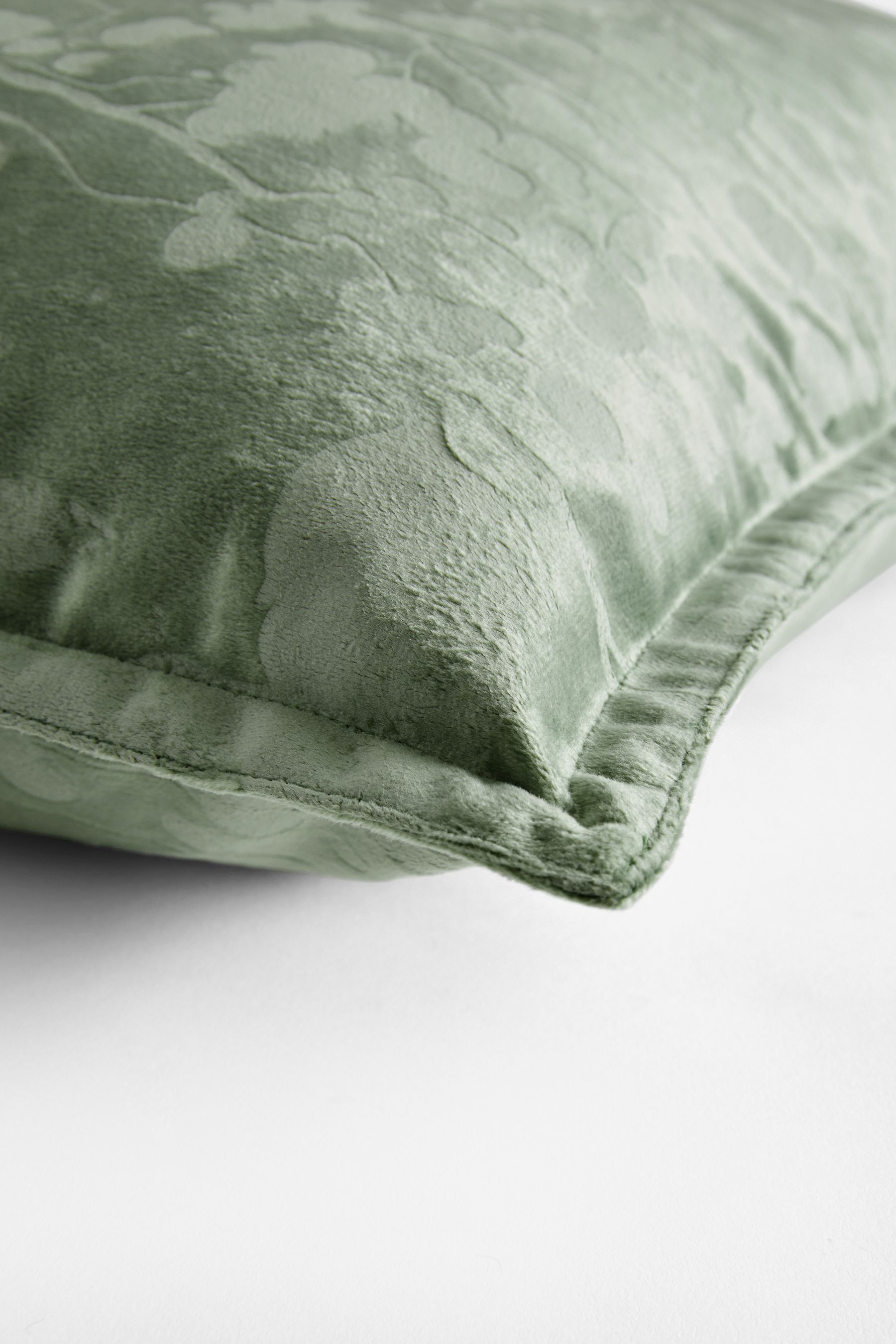 Sage green velvet cushion on sale