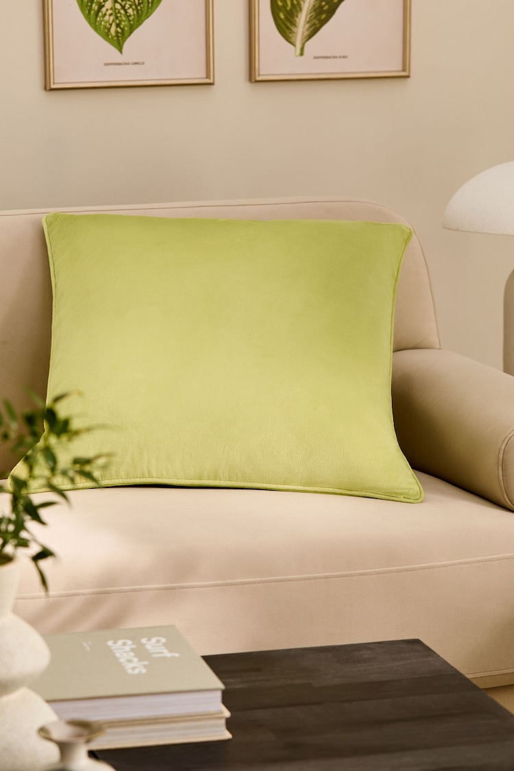 Green 59 x 59cm Matte Velvet Cushion - Image 1 of 5