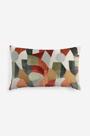 Orange 40 x 59cm Cut Velvet Collage Cushion - Image 2 of 4