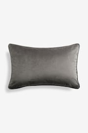 Charcoal Grey Matte Velvet Cushion - Image 3 of 4