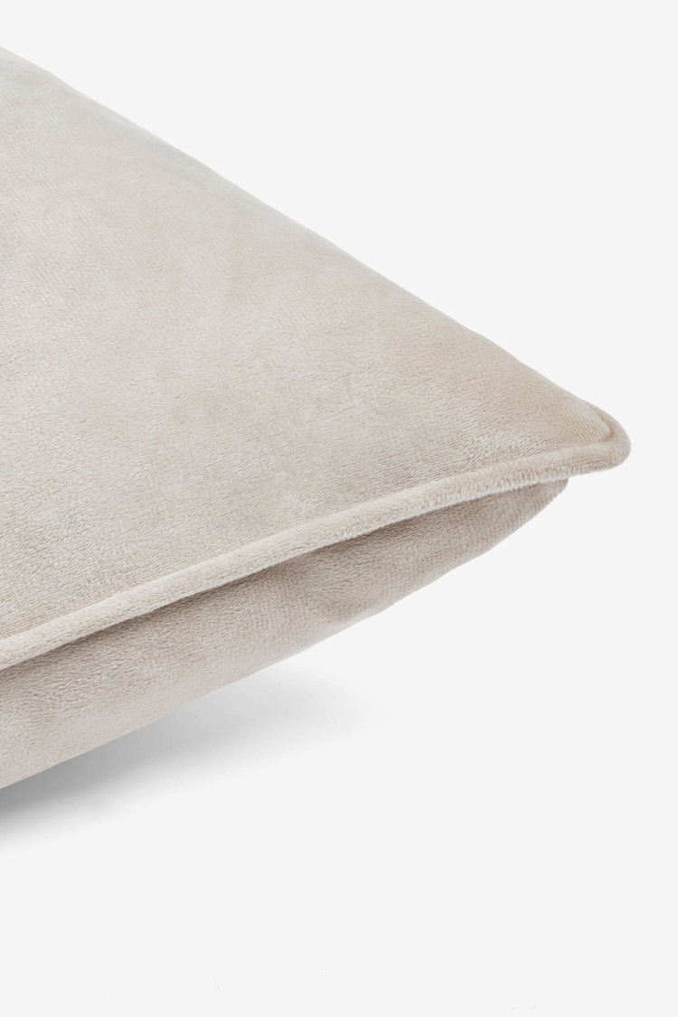 Greige 40 x 59cm Matte Velvet Cushion - Image 5 of 5