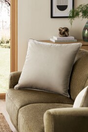Greige 59 x 59cm Matte Velvet Cushion - Image 1 of 4